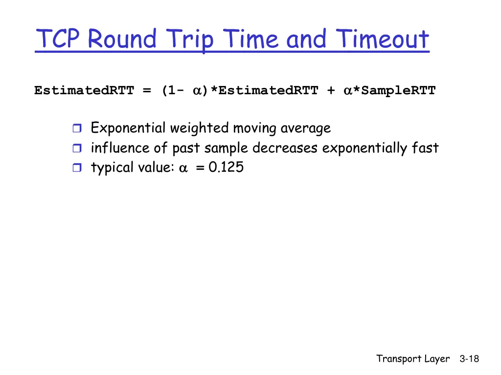 tcp round trip time and timeout 1