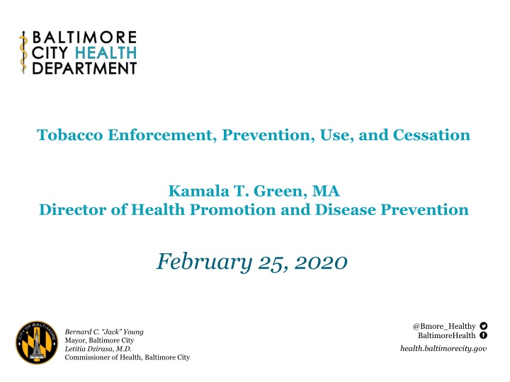 tobacco enforcement prevention use and cessation