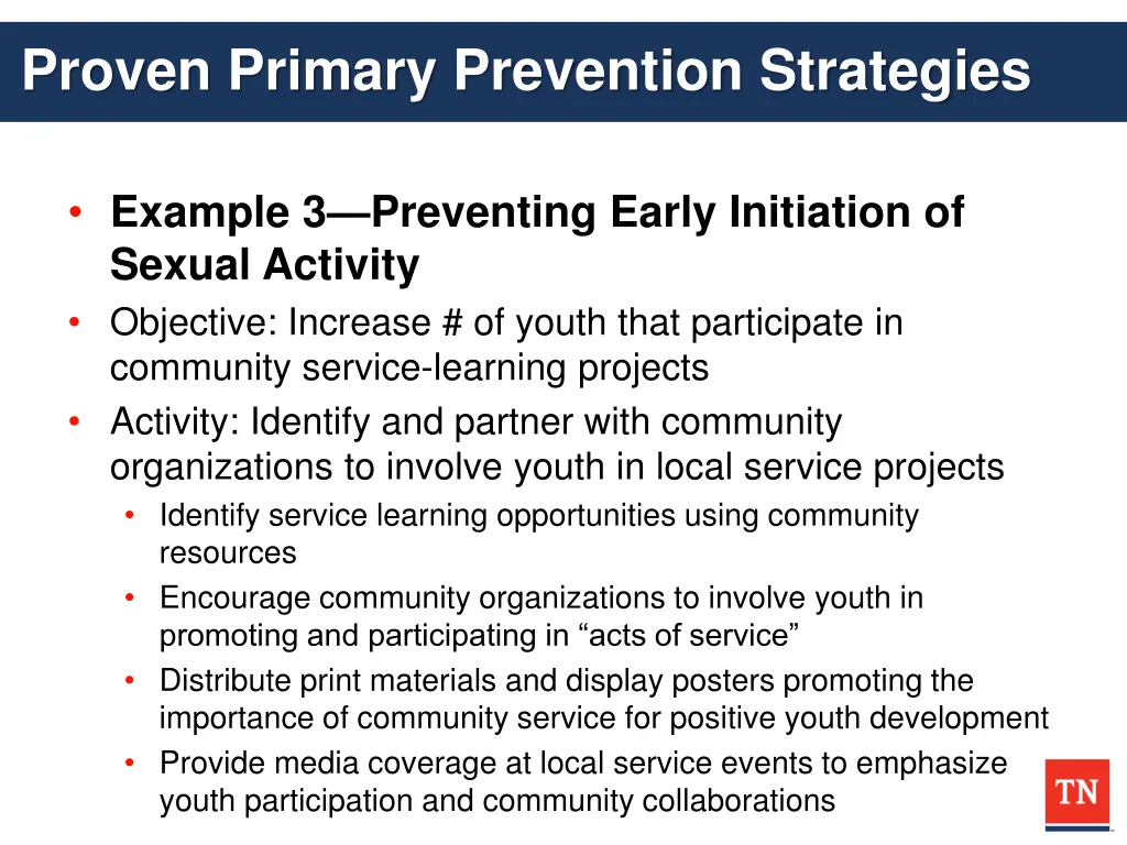 proven primary prevention strategies 2