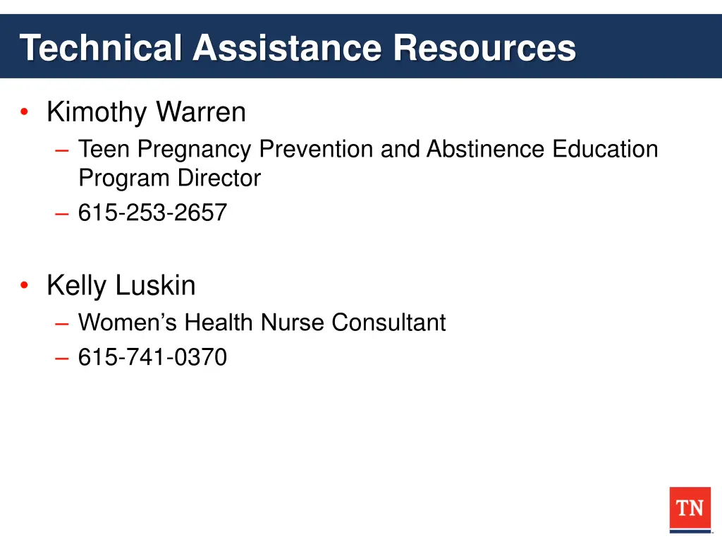 technical assistance resources