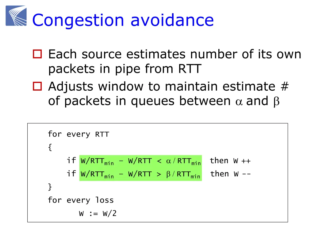 congestion avoidance 1