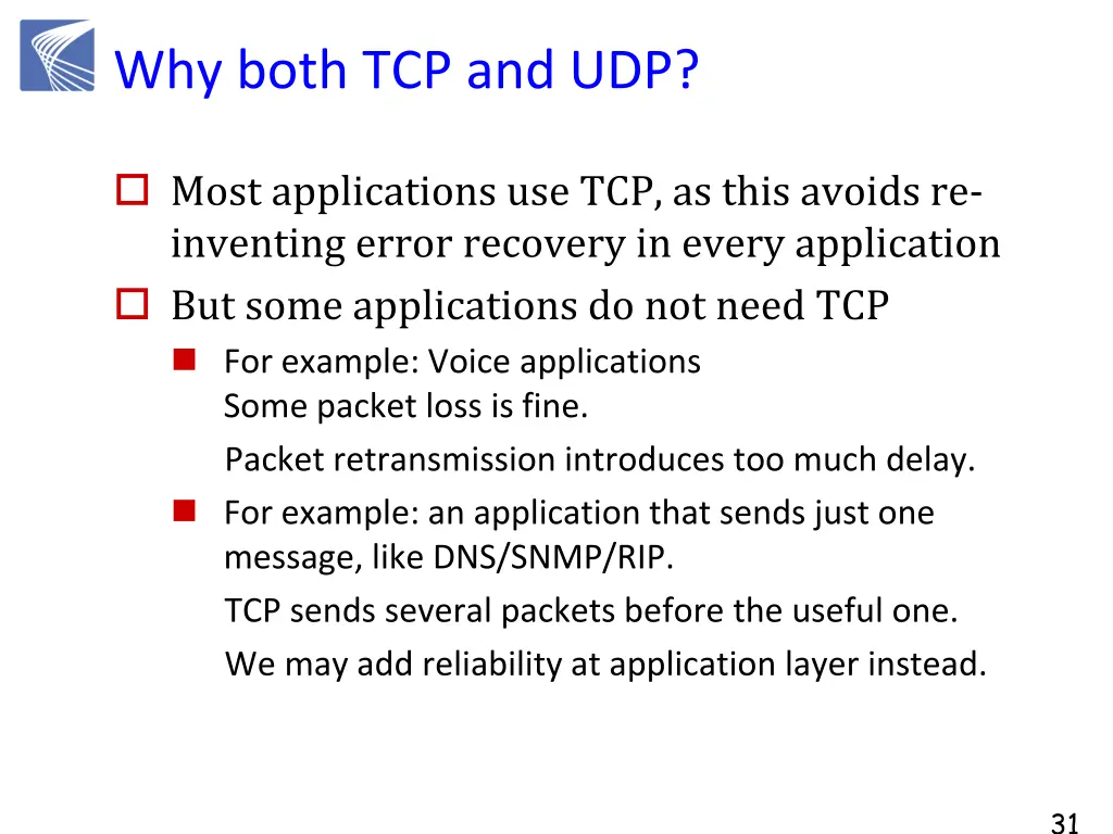 why both tcp and udp