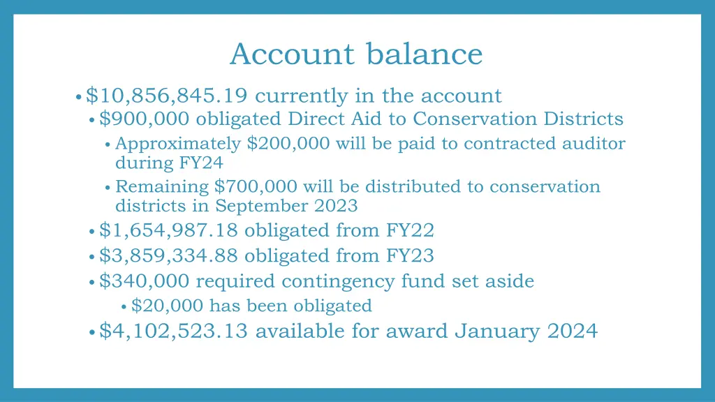 account balance