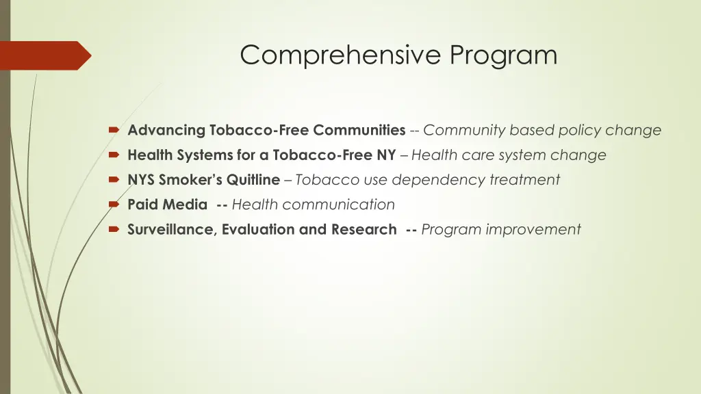 comprehensive program