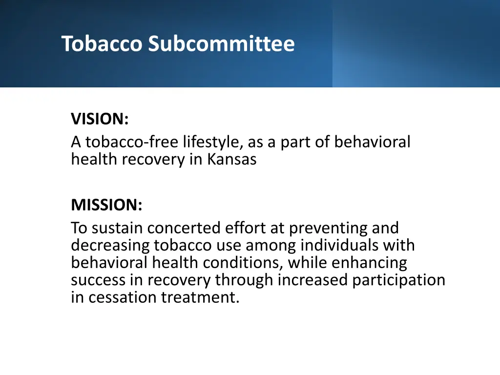 tobacco subcommittee