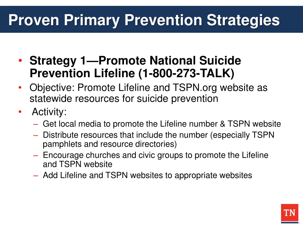 proven primary prevention strategies