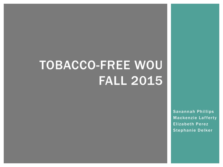 tobacco free wou fall 2015