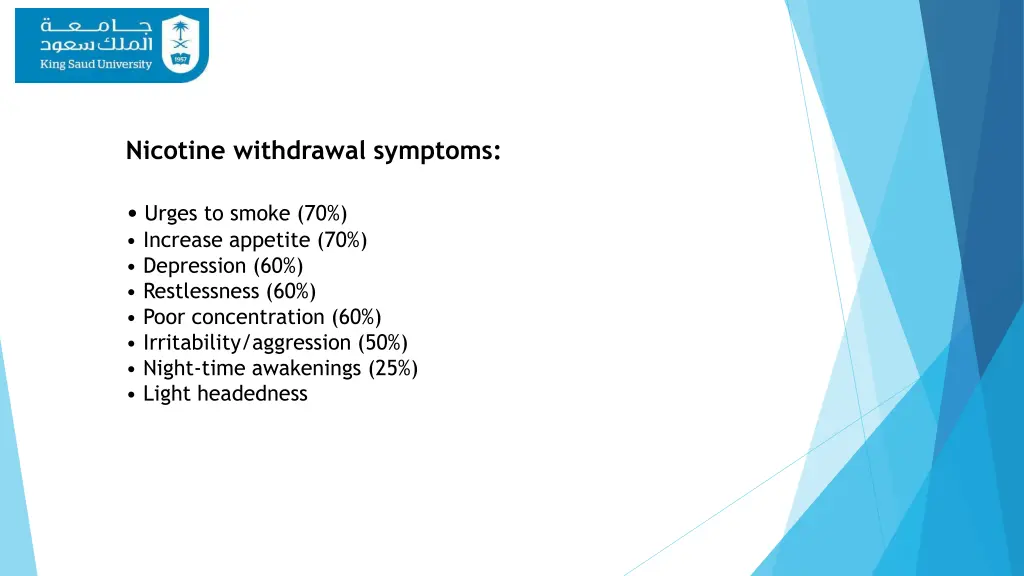 nicotine withdrawal symptoms