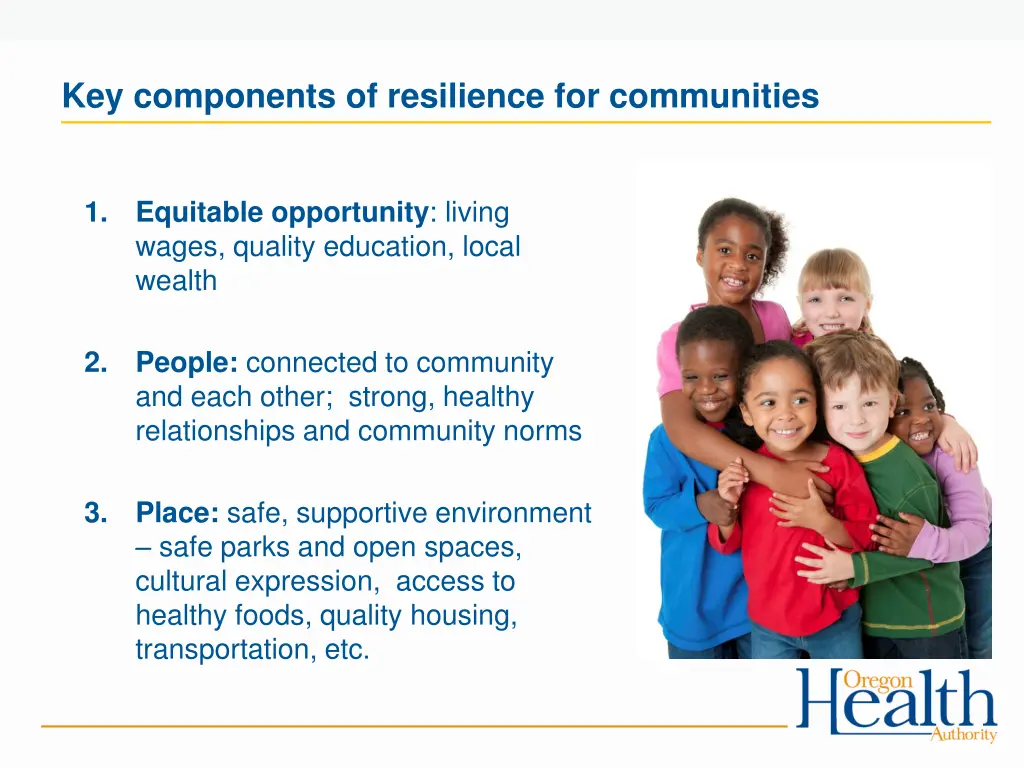 key components of resilience for communities