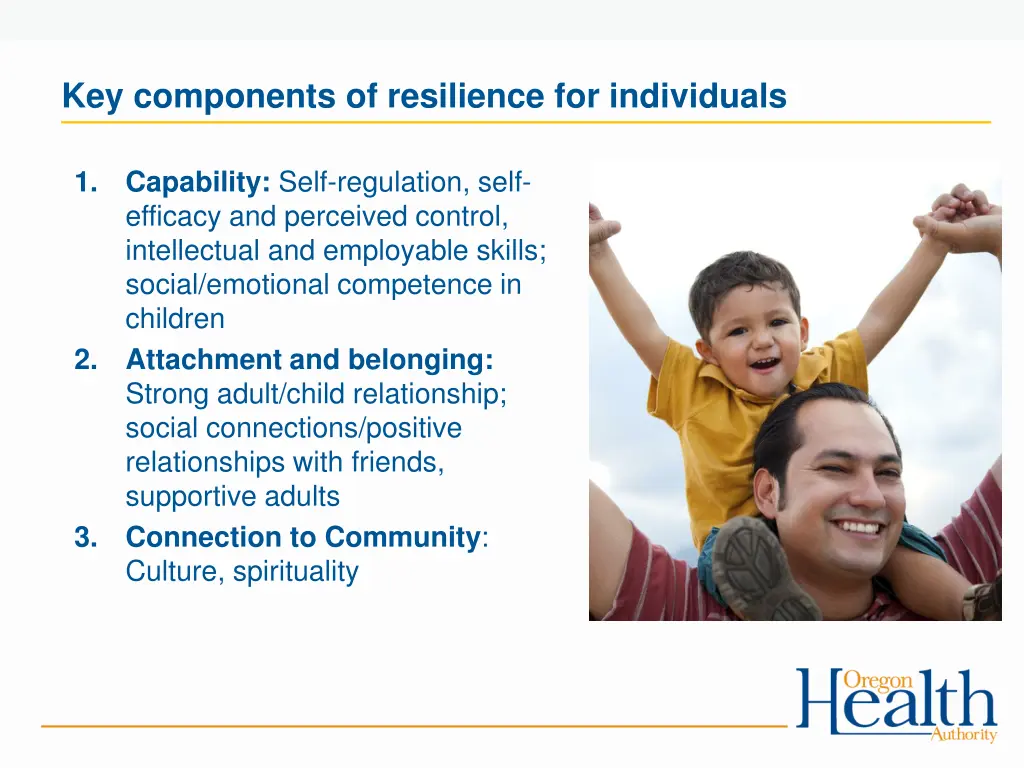 key components of resilience for individuals