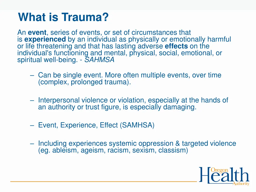 what is trauma