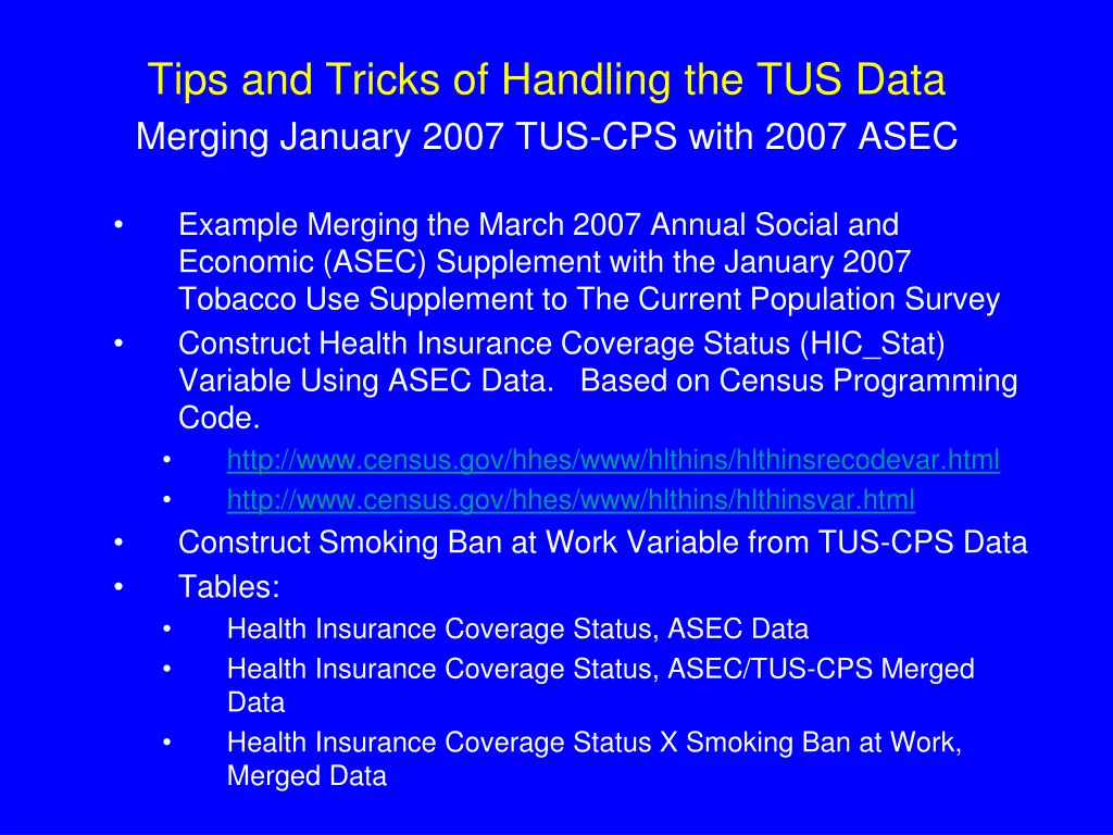 tips and tricks of handling the tus data merging 5