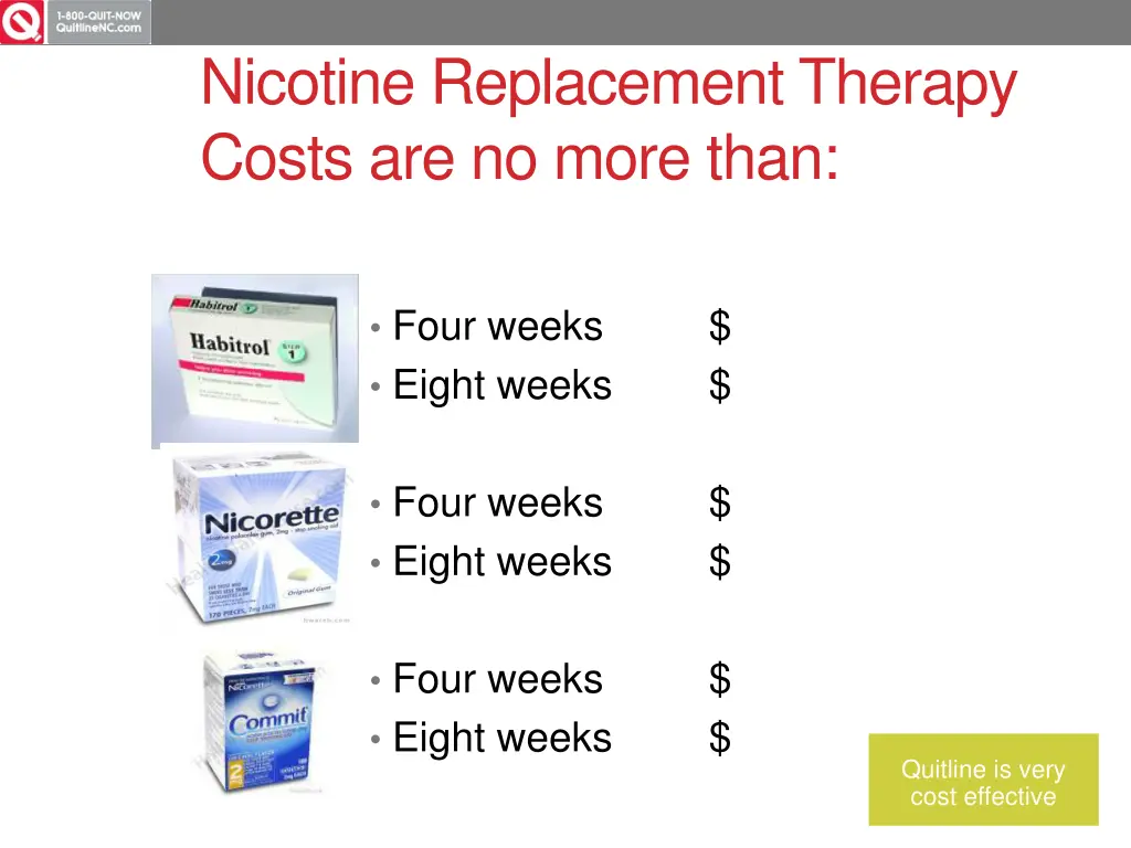 nicotine replacement therapy costs are no more