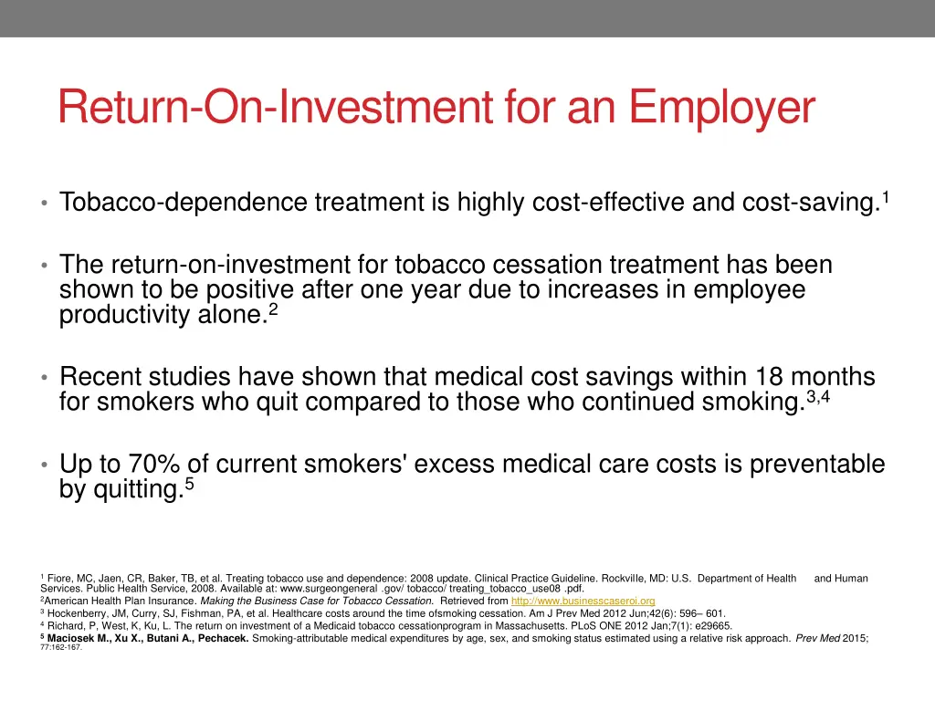 return on investment for an employer