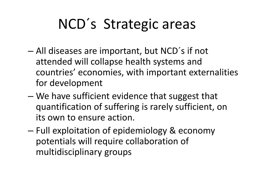 ncd s strategic areas