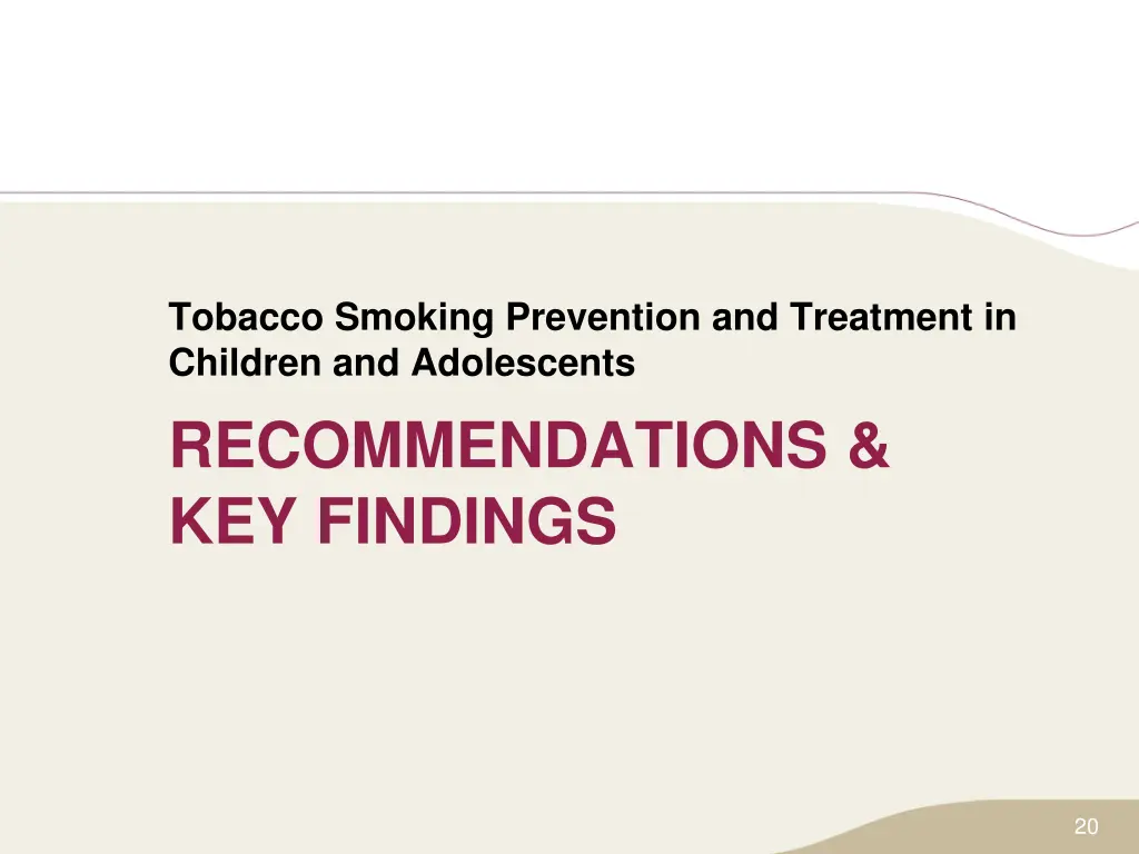 tobacco smoking prevention and treatment 2