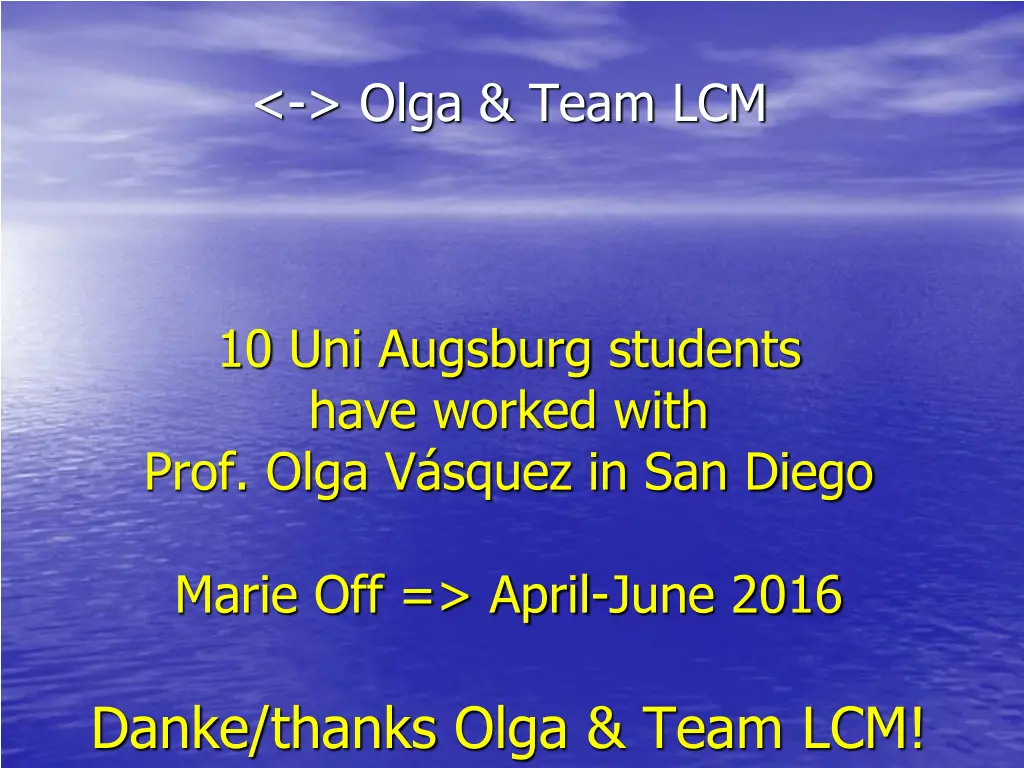 olga team lcm