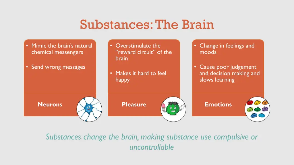 substances the brain