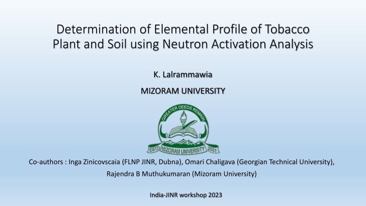 determination of elemental profile of tobacco