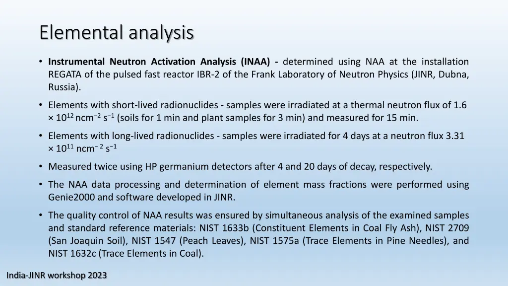 elemental analysis