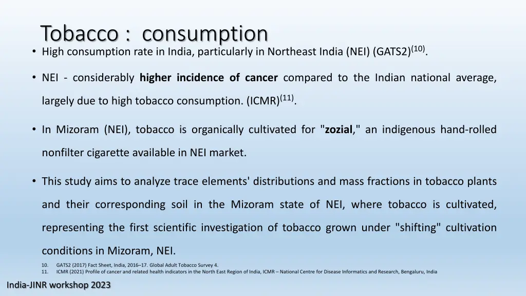 tobacco consumption high consumption rate