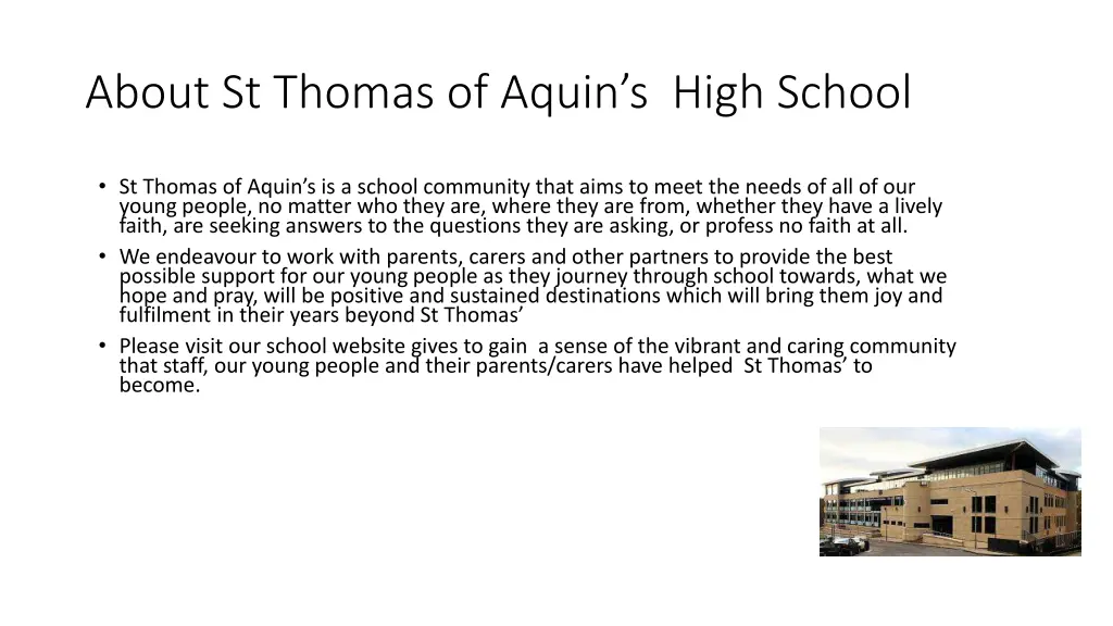 about st thomas of aquin s high school