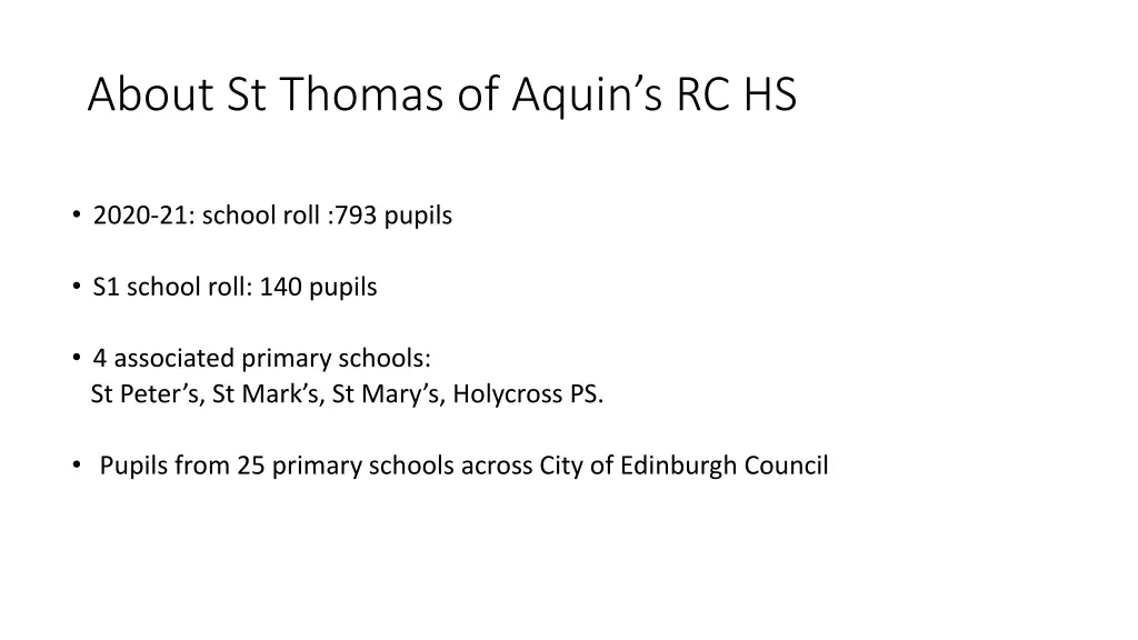 about st thomas of aquin s rc hs