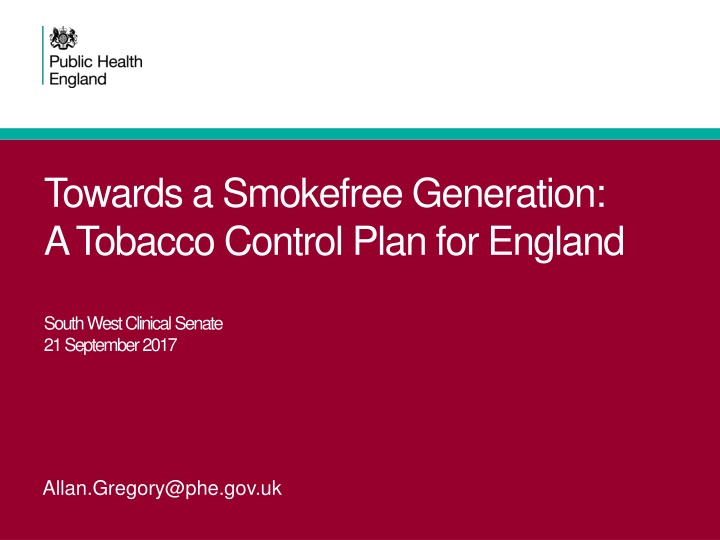 towards a smokefree generation a tobacco control