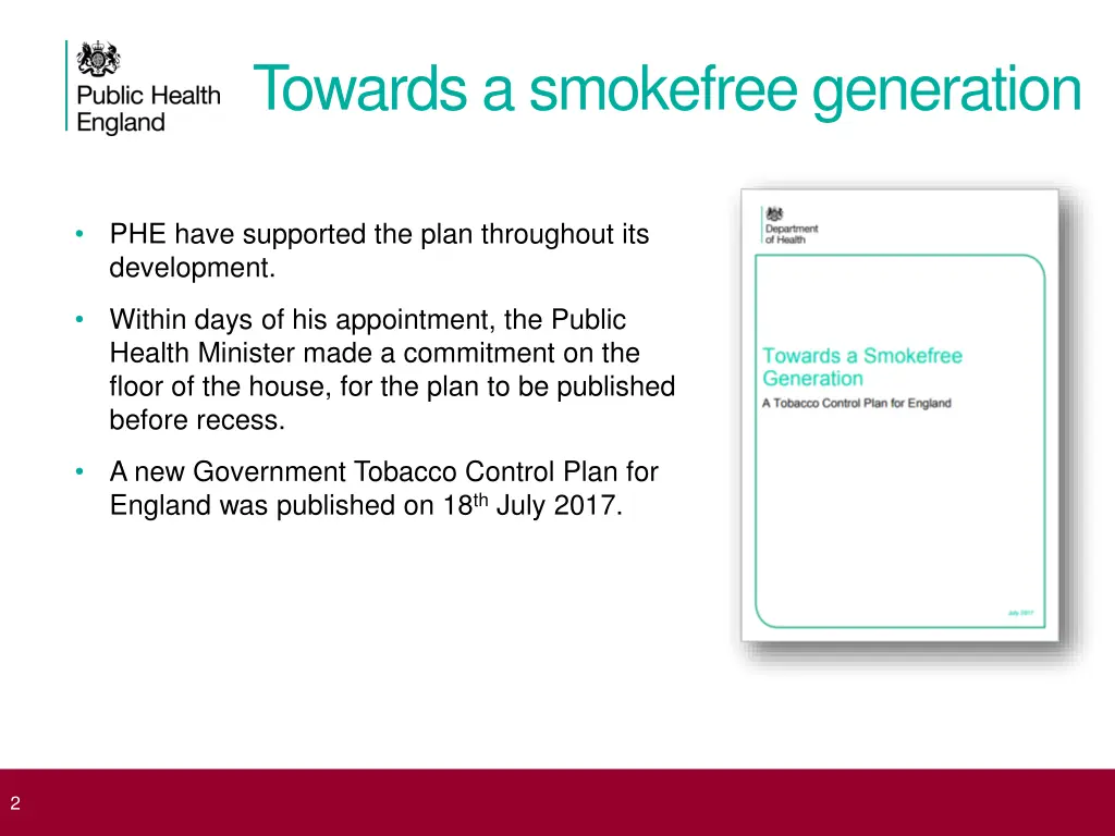 towards a smokefree generation