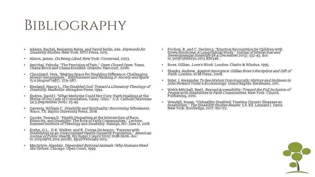 bibliography