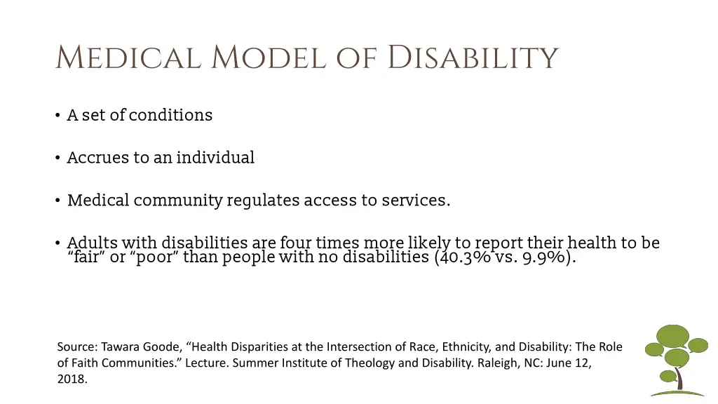 medical model of disability