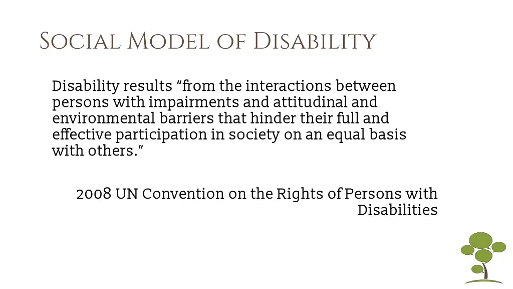 social model of disability