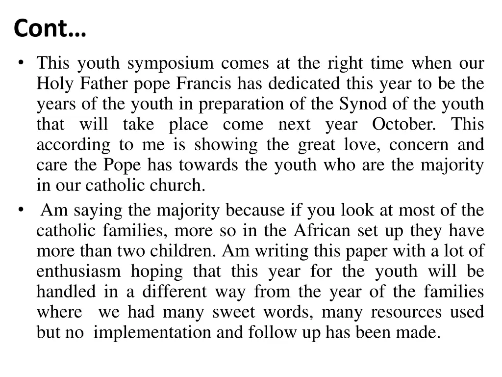 cont this youth symposium comes at the right time