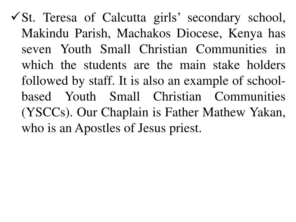 st teresa of calcutta girls secondary school