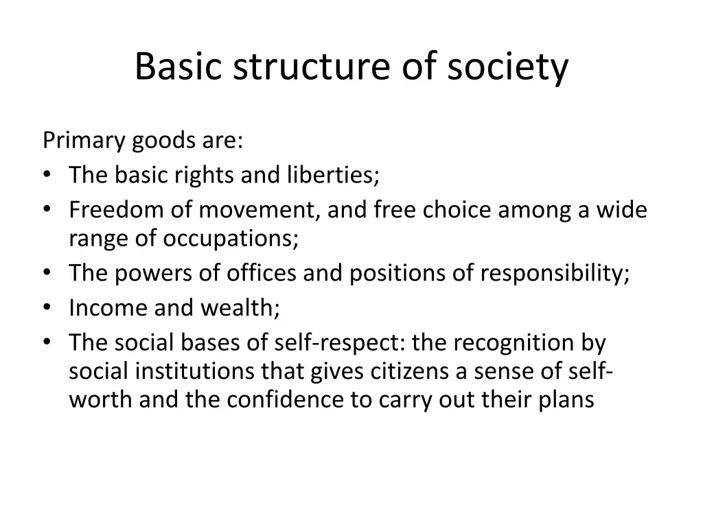 basic structure of society