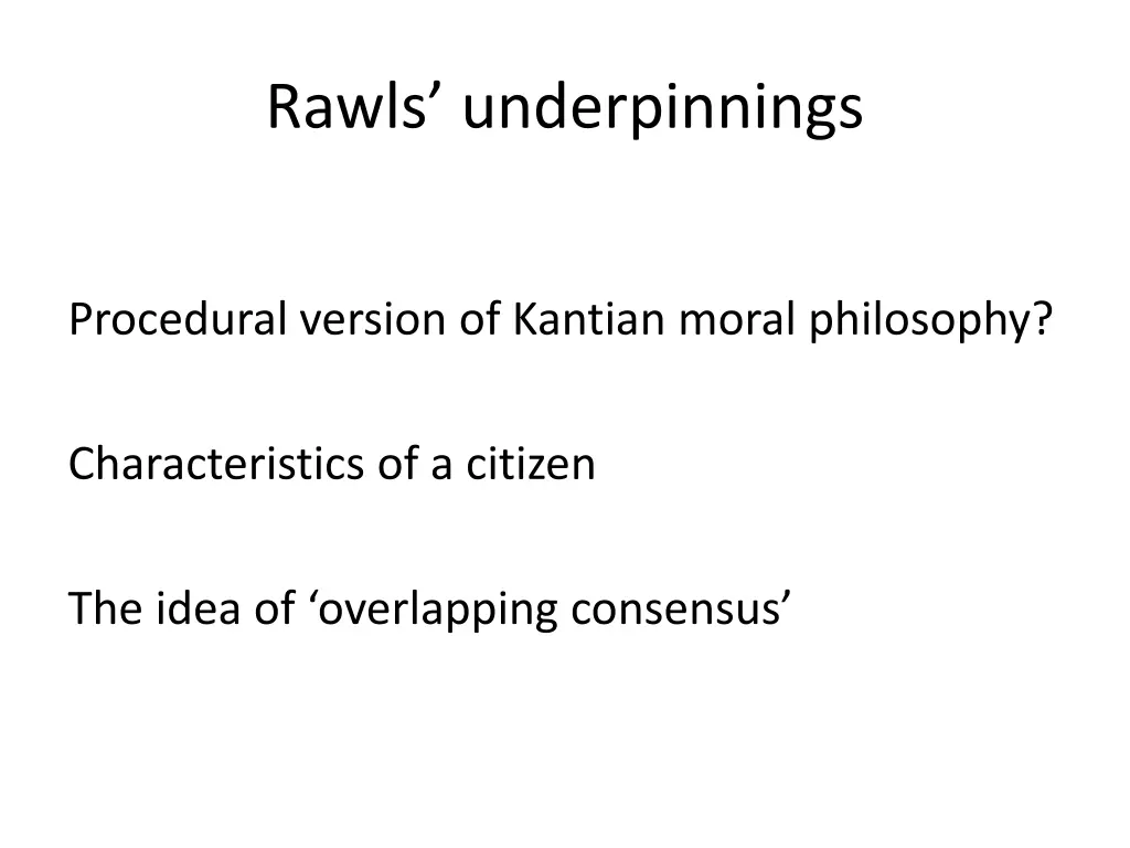 rawls underpinnings