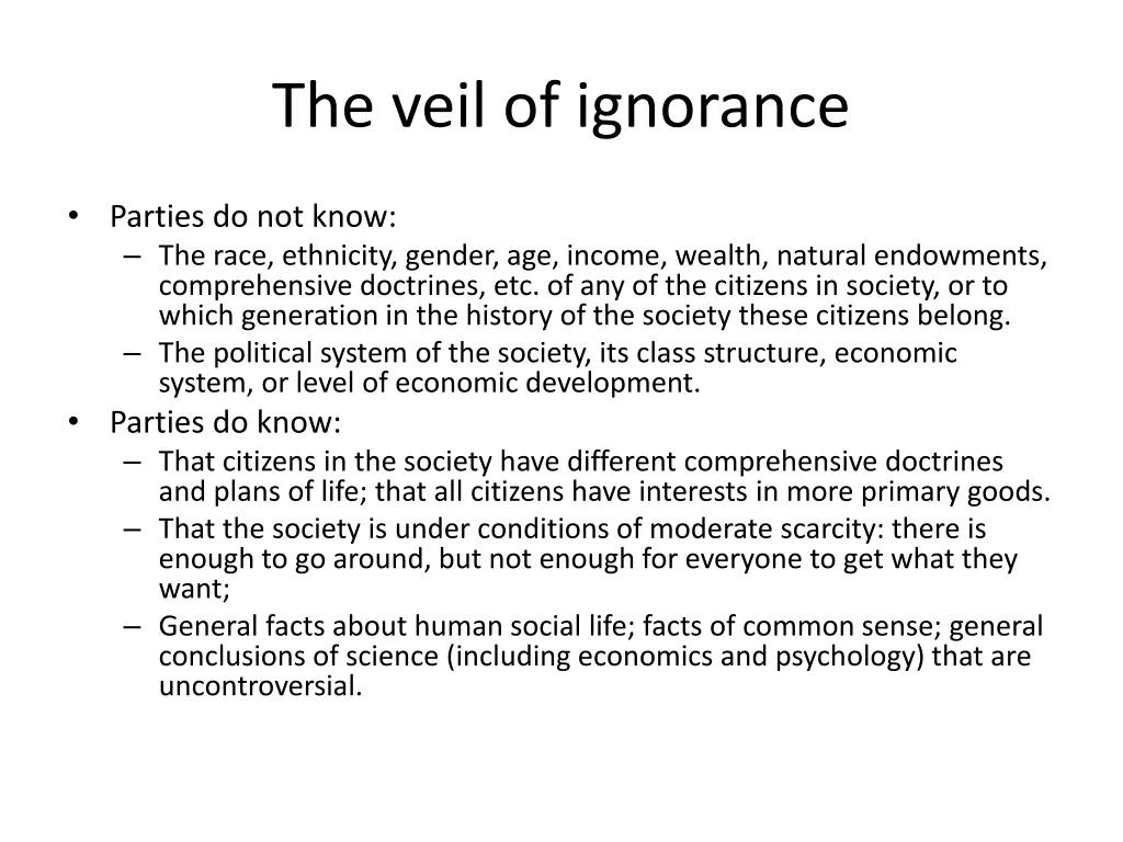 the veil of ignorance