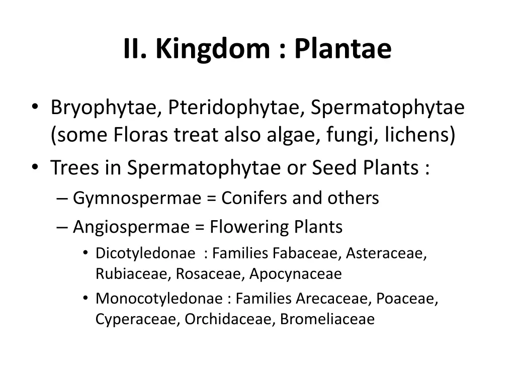 ii kingdom plantae