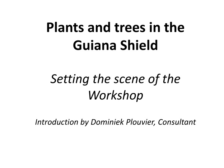 plants and trees in the guiana shield