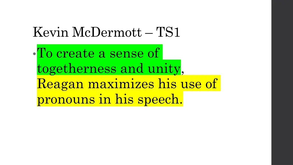 kevin mcdermott ts1 to create a sense