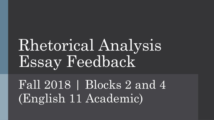 rhetorical analysis essay feedback