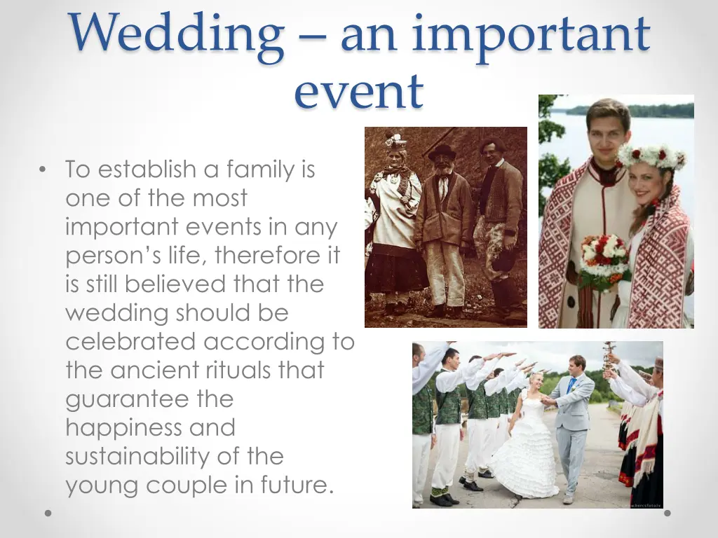 wedding an important event