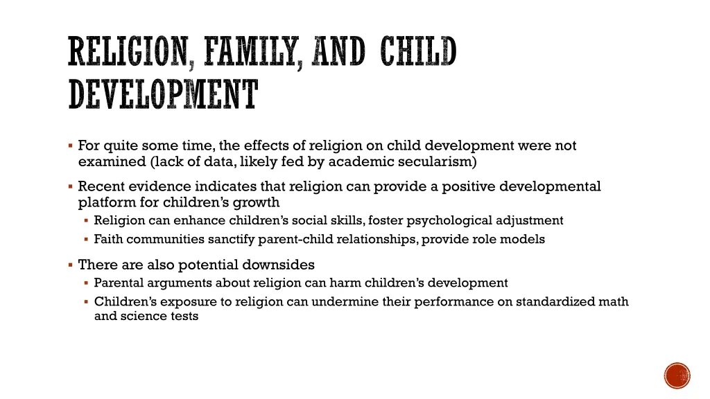 religion family and child development