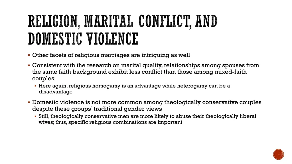 religion marital conflict and domestic violence