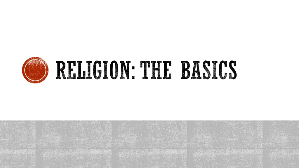 religion the basics