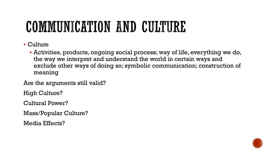 communication and culture