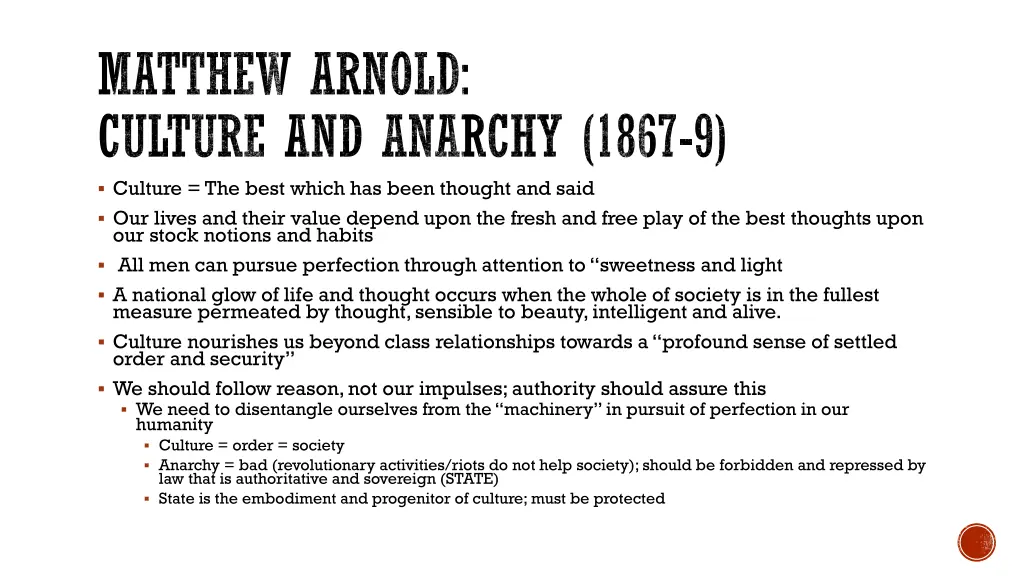 matthew arnold culture and anarchy 1867 9 culture