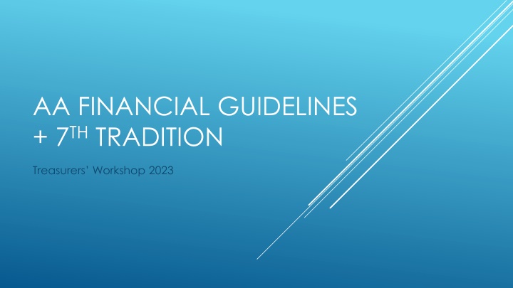 aa financial guidelines 7 th tradition