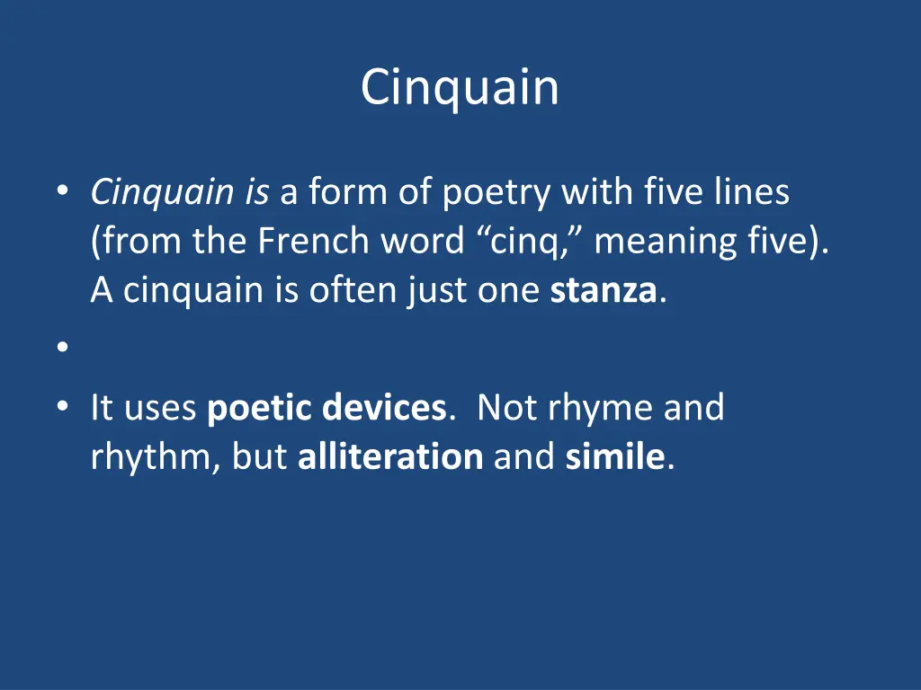 cinquain