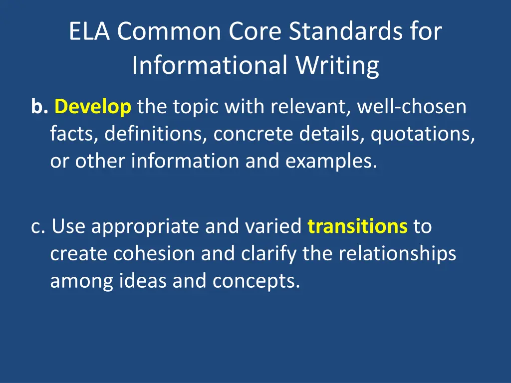 ela common core standards for informational 1